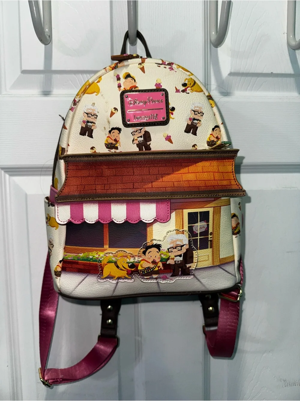 Up loungefly Mini Backpack - Cream & Pink